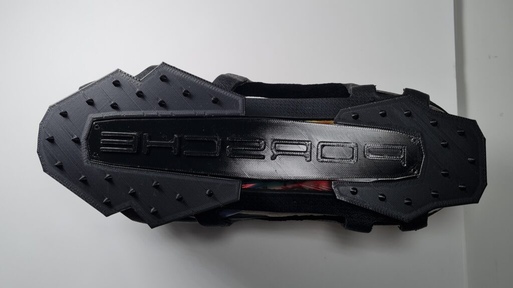 Prototype removable outsole developed by Glide Soles using 3D printing